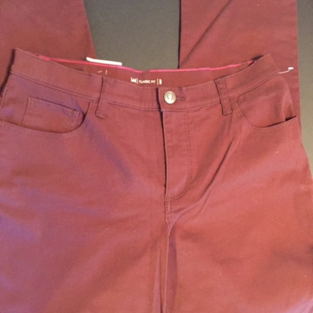 NWT - maroon, straight leg, 12M